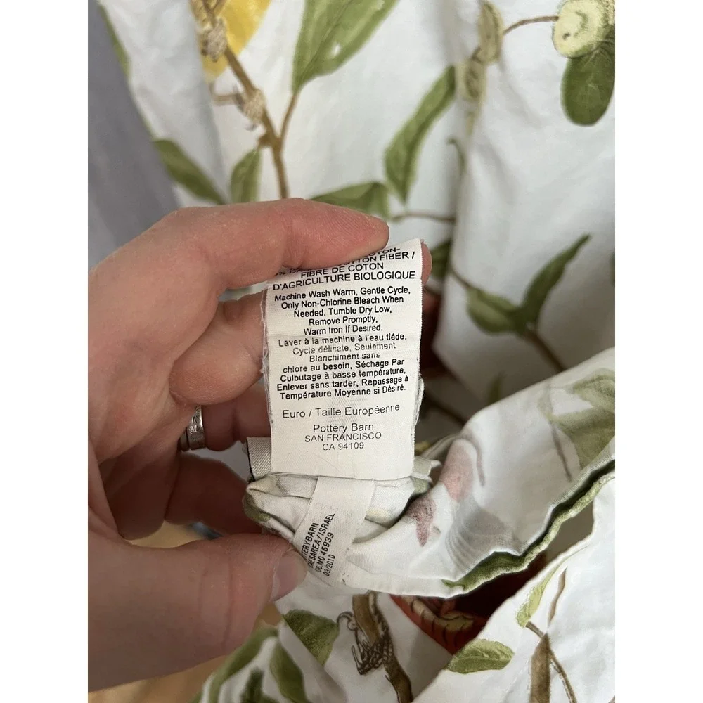 Pottery Barn Spring Sparrow Bird Floral Pillow Cover Sham 26